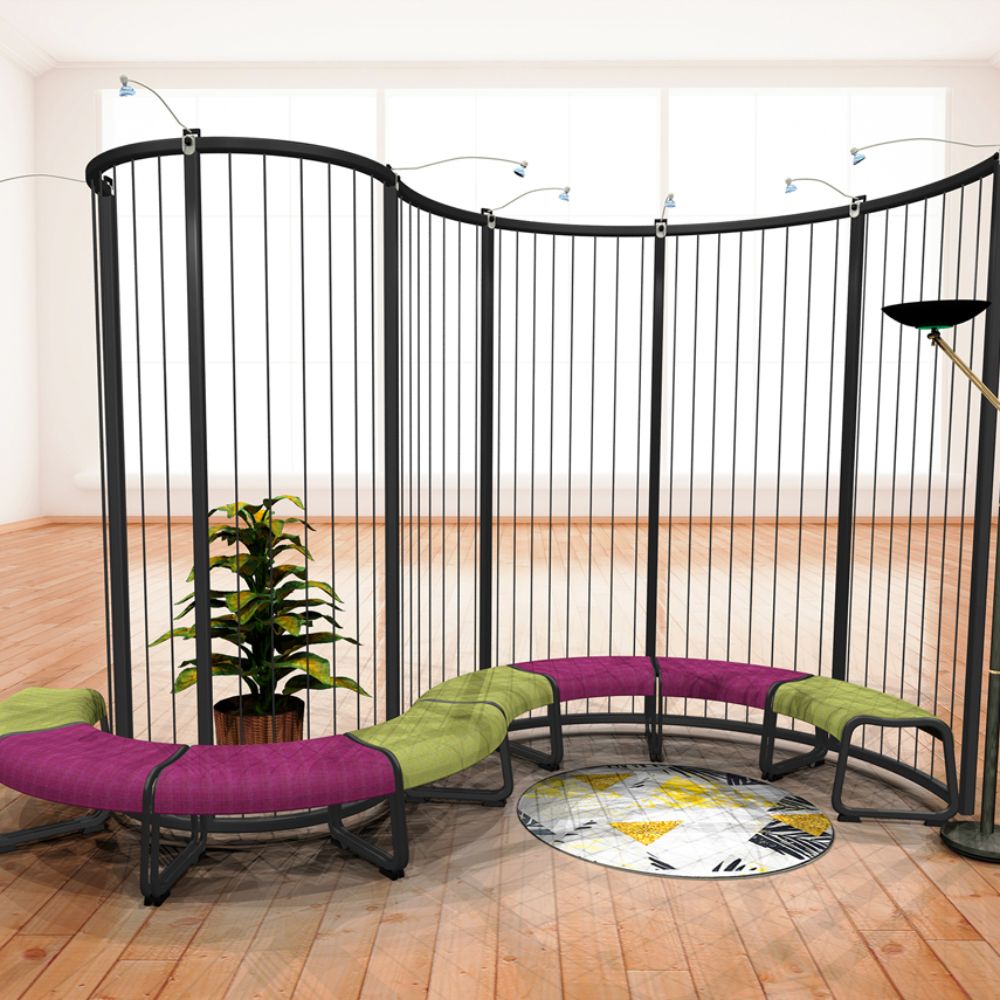 TABURETE OFFIHO DIRK OHM - 122 | Taburete Diseño Moderno Casa Oficina | 44 cm| Varios Colores | Tapizado | Interior - OHM - 122 - OFFIHO - NOGAL BEAT - Bancos
