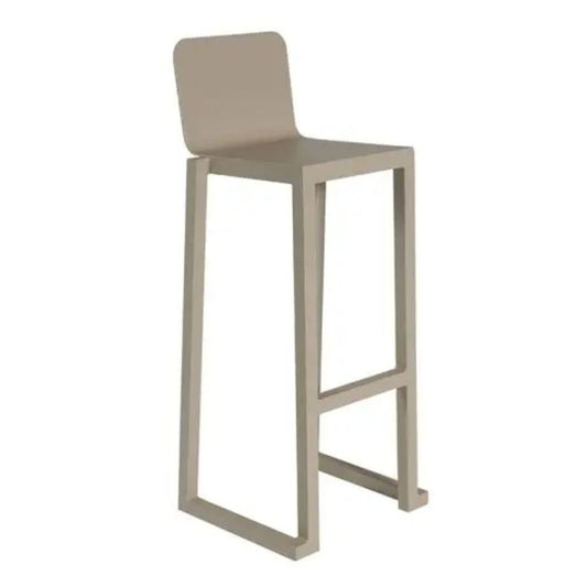 TABURETE RESOL BARCINO | Taburete Ocasional para Comedor | 77 cm | Aluminio Anodizado | Interior + Exterior - 01397 - Resol - NOGAL BEAT - Taburete
