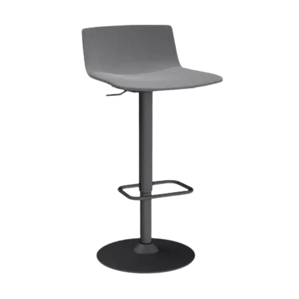TABURETE RESOL SKIN PIE CENTRAL FULLY UPHOLSTERED | Taburete Ocasional para Comedor | 77 cm | Inyectado en Polipropileno | Tapizado Pie de Acero | Interior - 85983 + CSE13 - Resol - NOGAL BEAT - Taburete