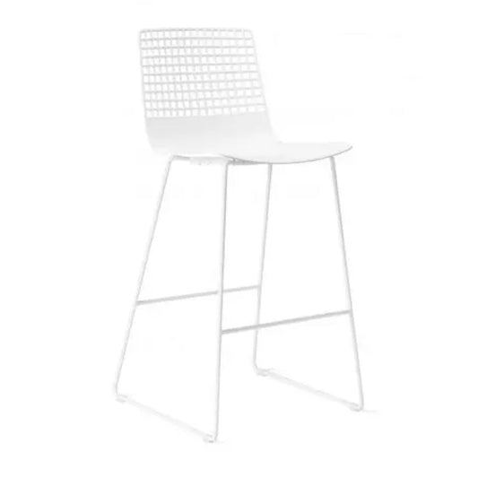 TABURETE RESOL WIRE PATIN | Taburete para Barra Bar | 73 cm | Inyección Fibra Vidrio y PP | Estructura Acero Pintado | Interior - 04982 - Resol - NOGAL BEAT - Bancos