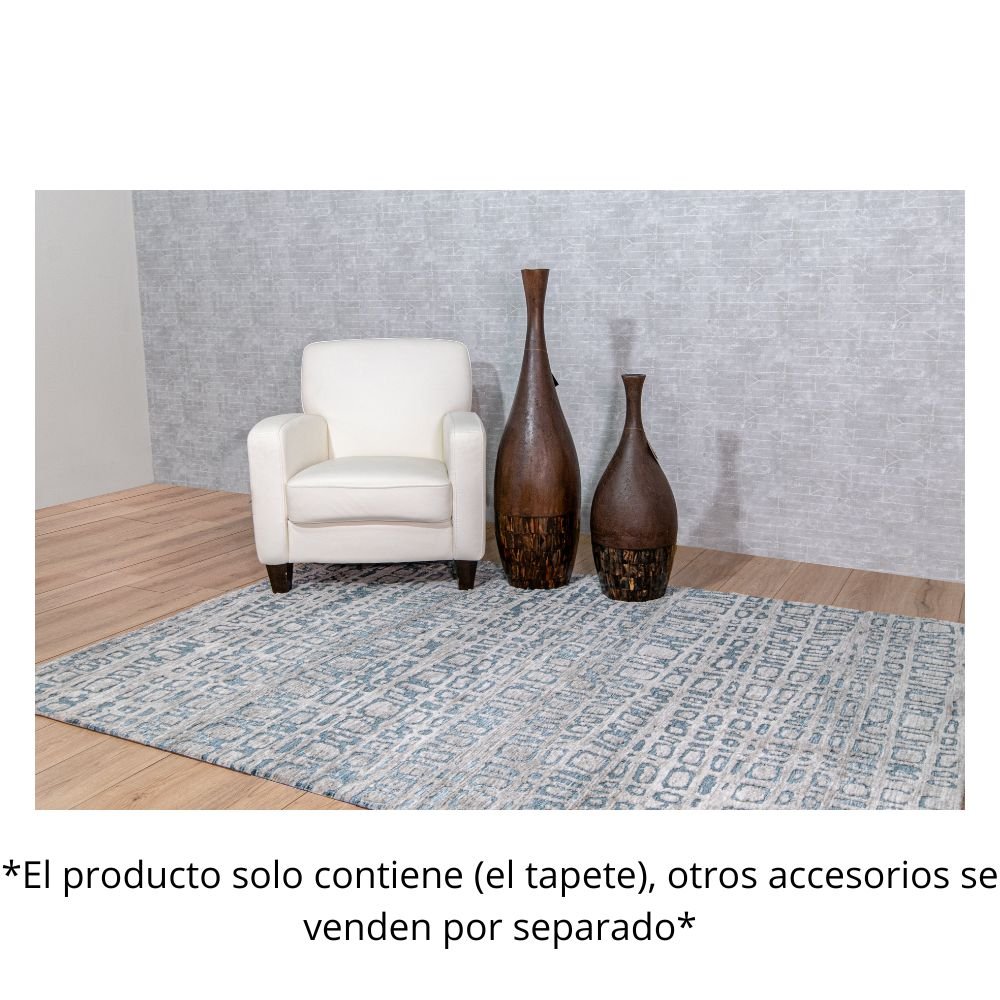 Tapete Decorativo para Recepción - LAVIN BALLY N2002 - Azul Gris - Rectangular Varias Medidas - N2002 - 60 x 90 - LAVIN - NOGAL BEAT - Tapetes