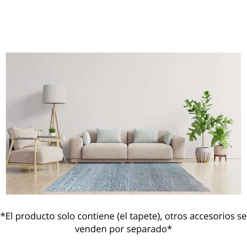 Tapete Decorativo para Recepción - LAVIN BALLY N2002 - Azul Gris - Rectangular Varias Medidas - N2002 - 60 x 90 - LAVIN - NOGAL BEAT - Tapetes