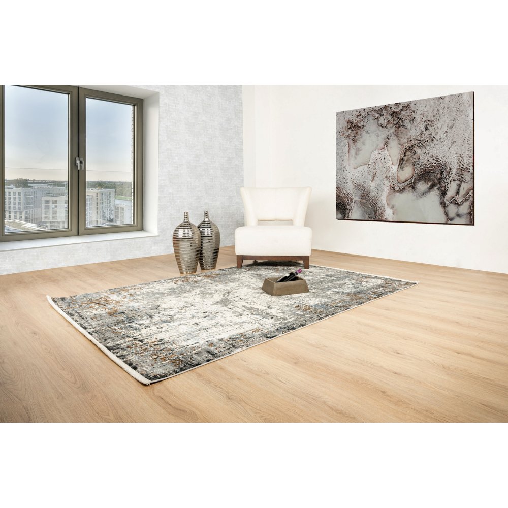 TAPETE LAVIN AMALFI T2166 | Tapete Decorativo Sala Estar Recepcion Hotel | Tono Gris Oro | Varias Medidas | Rectangular | Interior - T2166-160 X230 - LAVIN - NOGAL BEAT - Tapetes