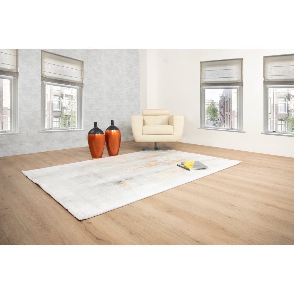 TAPETE LAVIN AMALFI T2286 | Tapete Decorativo Decoración Hogar Departamento | Tono Crema Gris Oro | Varias Medidas | Rectangular | Interior - T2286-160 X230 - LAVIN - NOGAL BEAT - Tapetes
