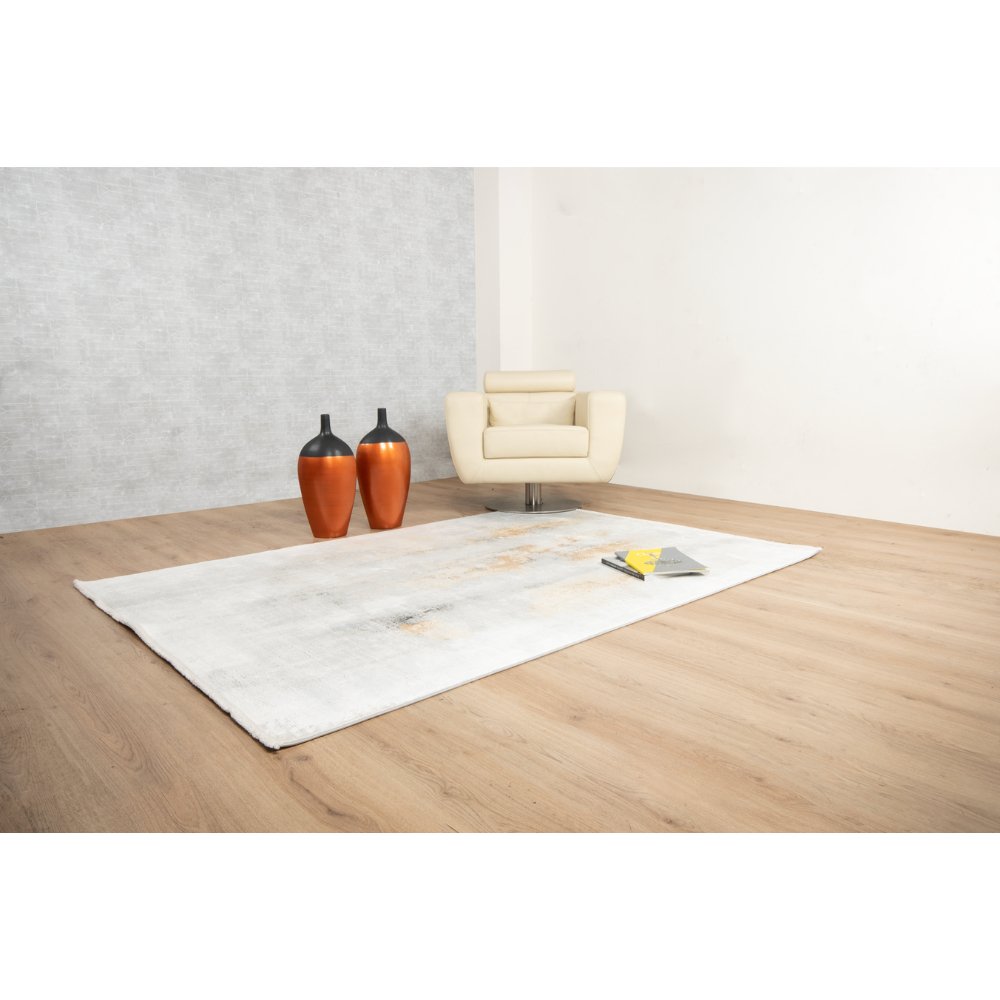 TAPETE LAVIN AMALFI T2286 | Tapete Decorativo Decoración Hogar Departamento | Tono Crema Gris Oro | Varias Medidas | Rectangular | Interior - T2286-160 X230 - LAVIN - NOGAL BEAT - Tapetes