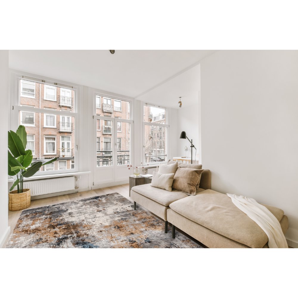 TAPETE LAVIN AMALFI T2288 | Tapete Decorativo Recepción Hotel | Tono Crema Gris Oro | Varias Medidas | Rectangular | Interior - T2288-160 X230 - LAVIN - NOGAL BEAT - Tapetes