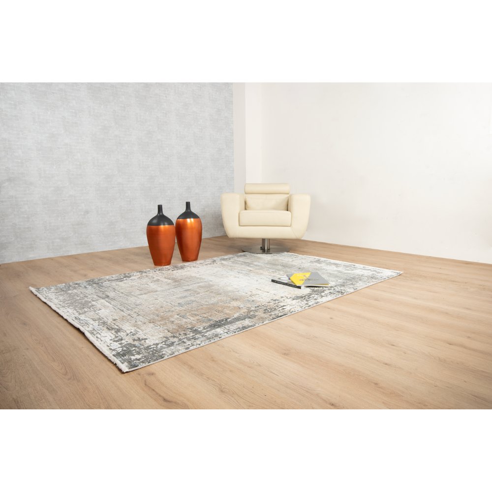 TAPETE LAVIN AMALFI T2289 | Tapete Decorativo Recepción Hotel Consultorio | Tono Crema Gris Oro | Varias Medidas | Rectangular | Interior - T2289-160 X230 - LAVIN - NOGAL BEAT - Tapetes