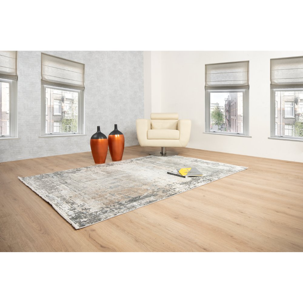 TAPETE LAVIN AMALFI T2289 | Tapete Decorativo Recepción Hotel Consultorio | Tono Crema Gris Oro | Varias Medidas | Rectangular | Interior - T2289-160 X230 - LAVIN - NOGAL BEAT - Tapetes