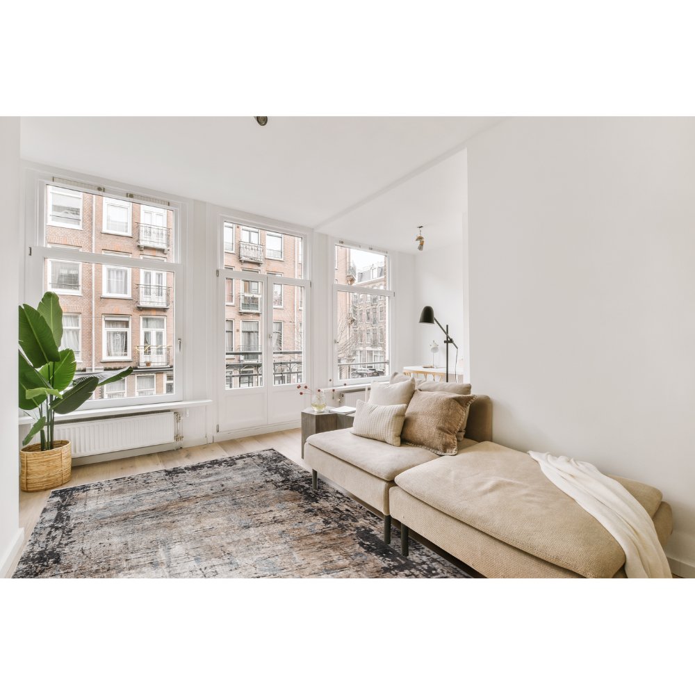 TAPETE LAVIN AMALFI T2289 | Tapete Decorativo Recepción Hotel Consultorio | Tono Crema Gris Oro | Varias Medidas | Rectangular | Interior - T2289-160 X230 - LAVIN - NOGAL BEAT - Tapetes