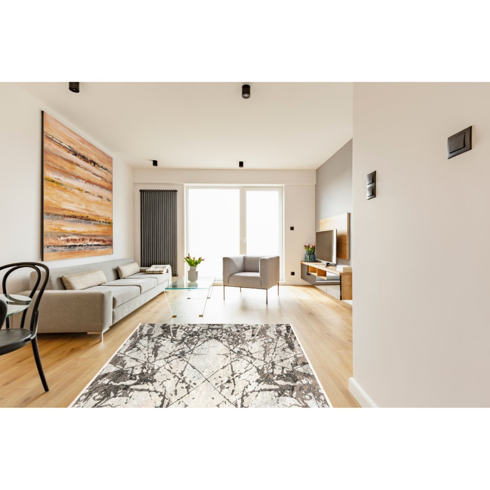 TAPETE LAVIN AMALFI T2290 | Tapete Decorativo Recepción Habitación Hotel | Tono Crema Gris Oro | Varias Medidas | Rectangular | Interior - T2290-160 X230 - LAVIN - NOGAL BEAT - Tapetes