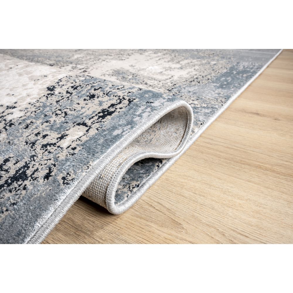 TAPETE LAVIN BELMA U6025 | Tapete Decorativo para Recepción Hotel Hogar Departamento Sala | PLATA NEGRO | Varias Medidas | Rectangular | Interior - U6025-60 x 90 - LAVIN - NOGAL BEAT - Tapetes