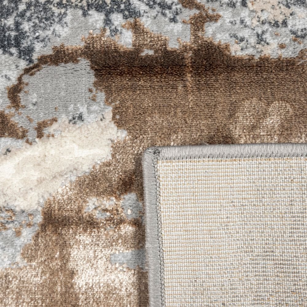 TAPETE LAVIN BESNI | T4033 Tapete Decorativo para Recepción Hotel Hogar Departamento Sala | GRIS ORO PLATA | Varias Medidas | Rectangular | Interior - T4033-60 x 90 - LAVIN - NOGAL BEAT - Tapetes