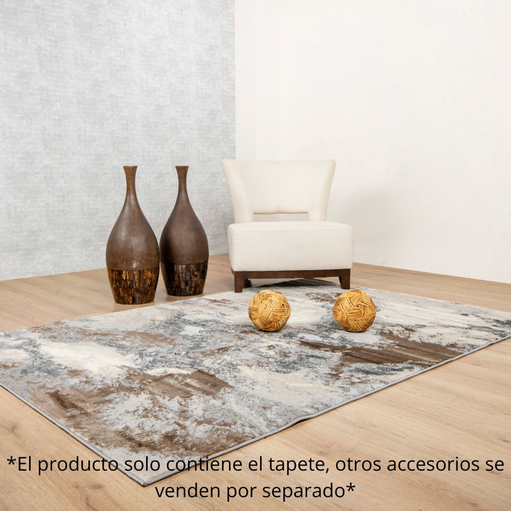 TAPETE LAVIN BESNI | T4033 Tapete Decorativo para Recepción Hotel Hogar Departamento Sala | GRIS ORO PLATA | Varias Medidas | Rectangular | Interior - T4033-60 x 90 - LAVIN - NOGAL BEAT - Tapetes