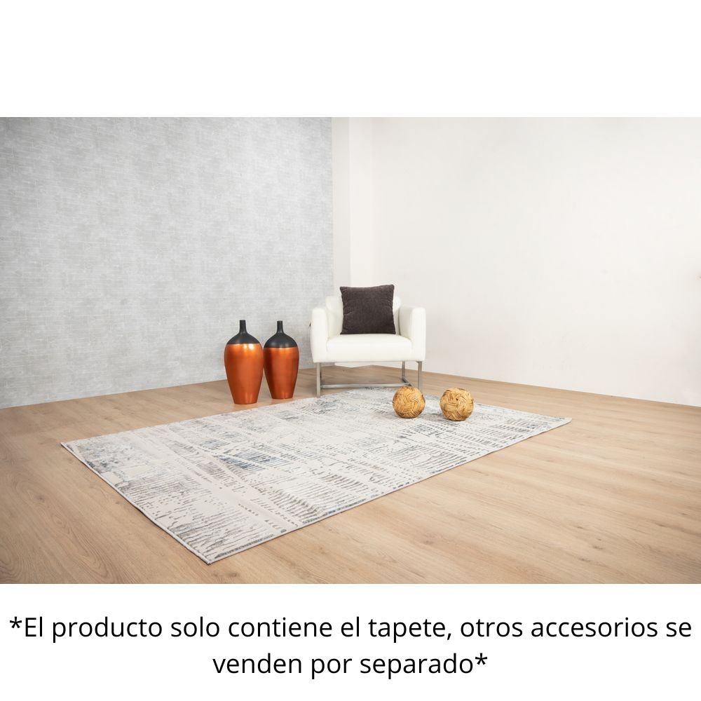 TAPETE LAVIN BETSY U5018 | Tapete Decorativo para Recepción Hotel Hogar Departamento Sala | CREMA GRIS AZUL | Varias Medidas | Rectangular | Interior - U5018-60 x 90 - LAVIN - NOGAL BEAT - Tapetes