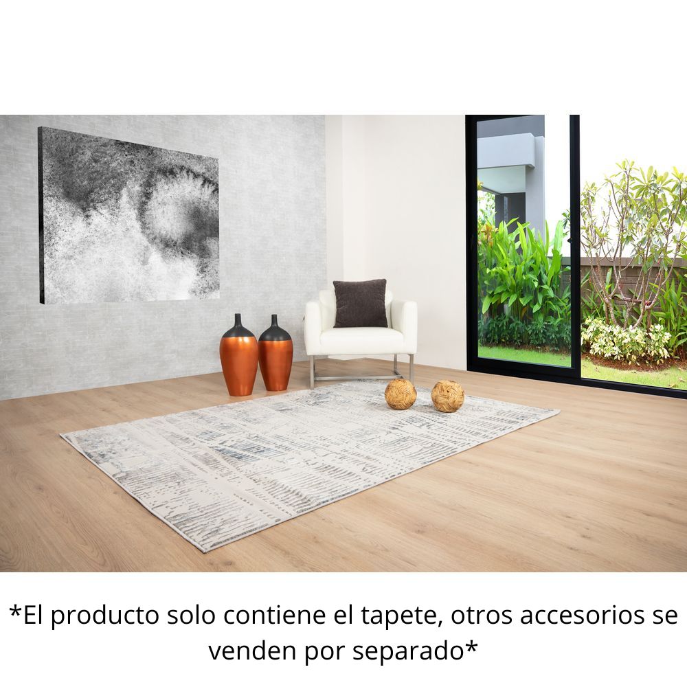 TAPETE LAVIN BETSY U5018 | Tapete Decorativo para Recepción Hotel Hogar Departamento Sala | CREMA GRIS AZUL | Varias Medidas | Rectangular | Interior - U5018-60 x 90 - LAVIN - NOGAL BEAT - Tapetes