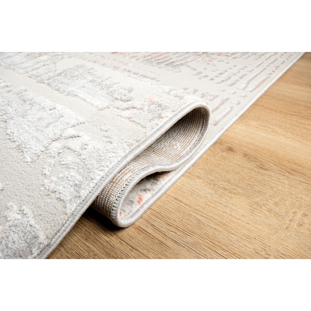 TAPETE LAVIN BETSY U5018 | Tapete Decorativo para Recepción Hotel Hogar Departamento Sala | CREMA GRIS ROSA | Varias Medidas | Rectangular | Interior - U5018-60 x 90 R - LAVIN - NOGAL BEAT - Tapetes