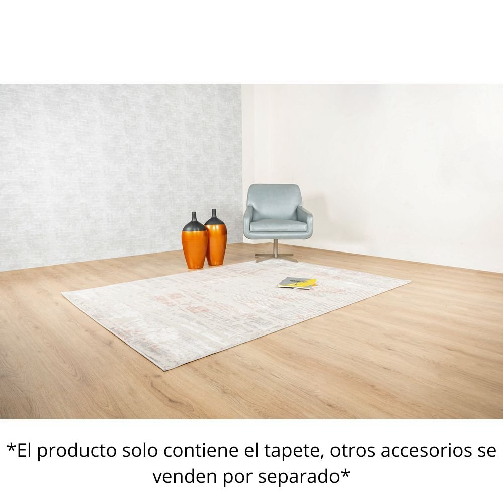 TAPETE LAVIN BETSY U5018 | Tapete Decorativo para Recepción Hotel Hogar Departamento Sala | CREMA GRIS ROSA | Varias Medidas | Rectangular | Interior - U5018-60 x 90 R - LAVIN - NOGAL BEAT - Tapetes