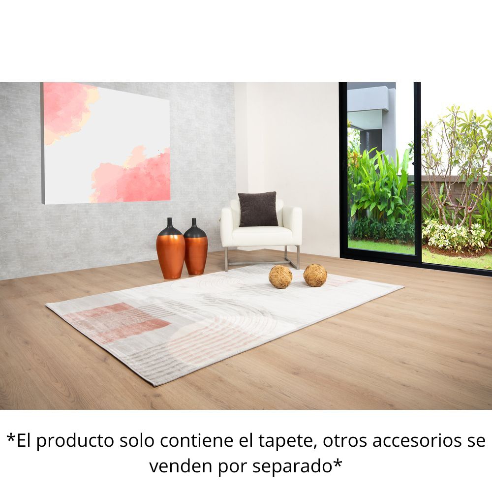 TAPETE LAVIN BETSY U5020 | Tapete Decorativo para Recepción Hotel Hogar Departamento Sala | CREMA GRIS ROSA | Varias Medidas | Rectangular | Interior - U5020-60 x 90 - LAVIN - NOGAL BEAT - Tapetes