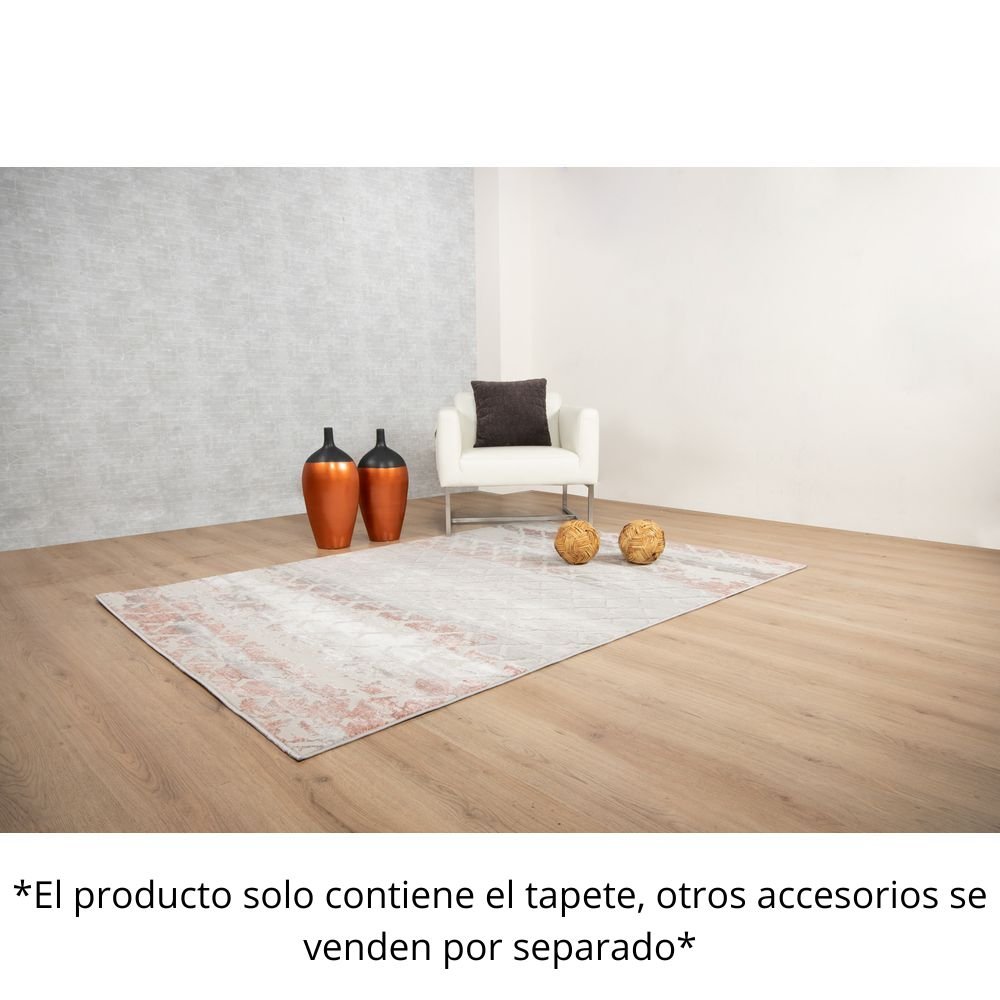 TAPETE LAVIN BETSY U5021 | Tapete Decorativo para Recepción Hotel Hogar Departamento Sala | CREMA GRIS ROSA | Varias Medidas | Rectangular | Interior - U5021-60 x 90 - LAVIN - NOGAL BEAT - Tapetes