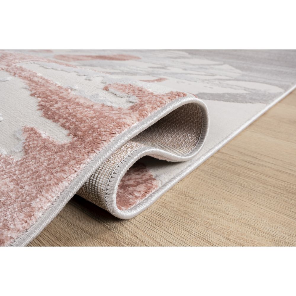 TAPETE LAVIN BETSY U5025 | Tapete Decorativo para Recepción Hotel Hogar Departamento Sala | CREMA GRIS ROSA | Varias Medidas | Rectangular | Interior - U5025-60 x 90 - LAVIN - NOGAL BEAT - Tapetes