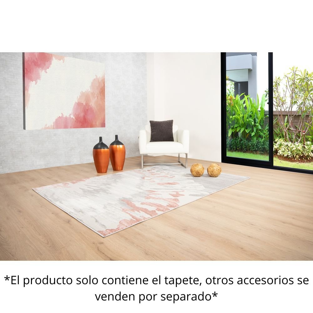 TAPETE LAVIN BETSY U5025 | Tapete Decorativo para Recepción Hotel Hogar Departamento Sala | CREMA GRIS ROSA | Varias Medidas | Rectangular | Interior - U5025-60 x 90 - LAVIN - NOGAL BEAT - Tapetes