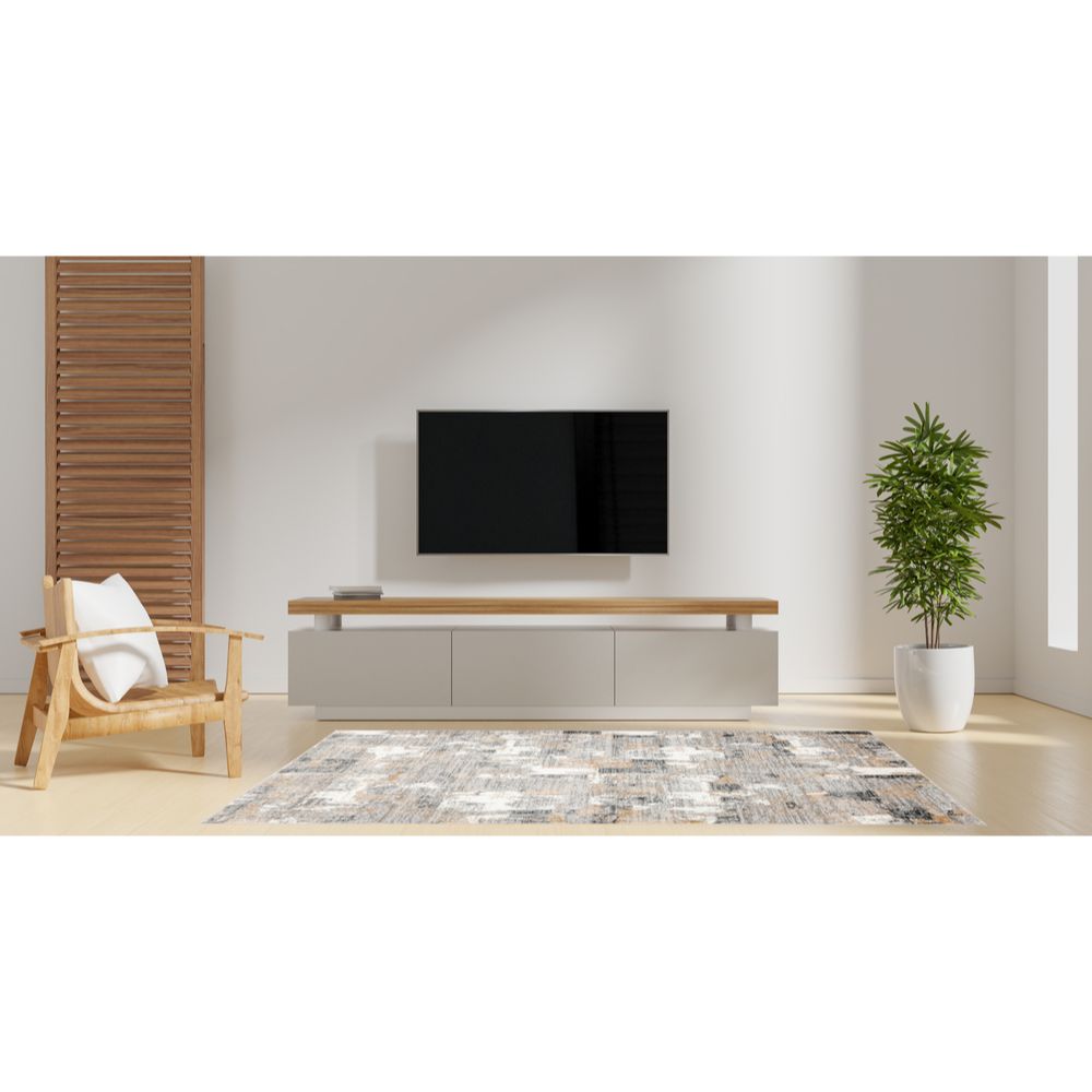 TAPETE LAVIN DALIA T2327 | Tapete Decorativo para Recepción Hotel Hogar Departamento Sala | GRIS CREMA | Varias Medidas | Rectangular | Interior - T2327-60 x 90 - LAVIN - NOGAL BEAT - Tapetes