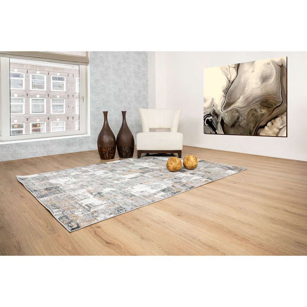 TAPETE LAVIN DALIA T2327 | Tapete Decorativo para Recepción Hotel Hogar Departamento Sala | GRIS CREMA | Varias Medidas | Rectangular | Interior - T2327-60 x 90 - LAVIN - NOGAL BEAT - Tapetes