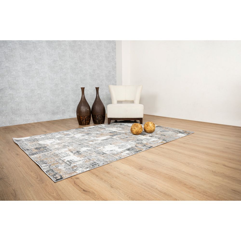 TAPETE LAVIN DALIA T2327 | Tapete Decorativo para Recepción Hotel Hogar Departamento Sala | GRIS CREMA | Varias Medidas | Rectangular | Interior - T2327-60 x 90 - LAVIN - NOGAL BEAT - Tapetes