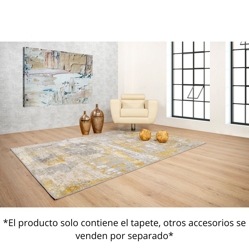 TAPETE LAVIN DENIZ U7010 | Tapete Decorativo para Recepción Hotel Hogar Departamento Sala | ORO CREMA GRIS | Varias Medidas | Rectangular | Interior - U7010-60 x 90 - LAVIN - NOGAL BEAT - Tapetes