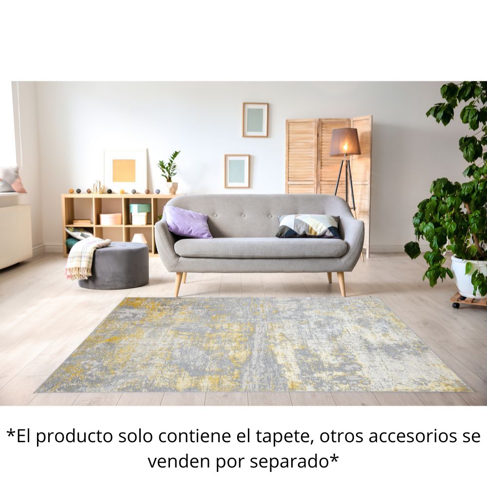 TAPETE LAVIN DENIZ U7010 | Tapete Decorativo para Recepción Hotel Hogar Departamento Sala | ORO CREMA GRIS | Varias Medidas | Rectangular | Interior - U7010-60 x 90 - LAVIN - NOGAL BEAT - Tapetes