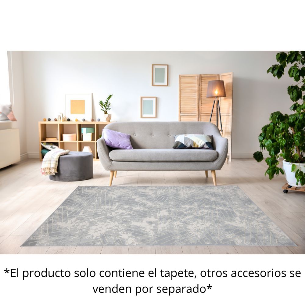 TAPETE LAVIN DENIZ U7011 | Tapete Decorativo para Recepción Hotel Hogar Departamento Sala | GRIS CREMA | Varias Medidas | Rectangular | Interior - U7011-60 x 90 - LAVIN - NOGAL BEAT - Tapetes