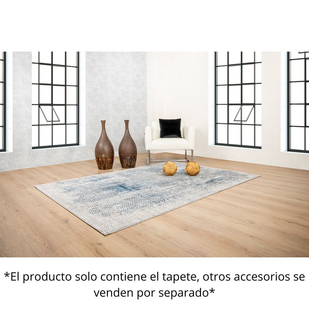 TAPETE LAVIN DENIZ U7014 | Tapete Decorativo para Recepción Hotel Hogar Departamento Sala | GRIS CREMA AZUL | Varias Medidas | Rectangular | Interior - U7014-60 x 90 - LAVIN - NOGAL BEAT - Tapetes