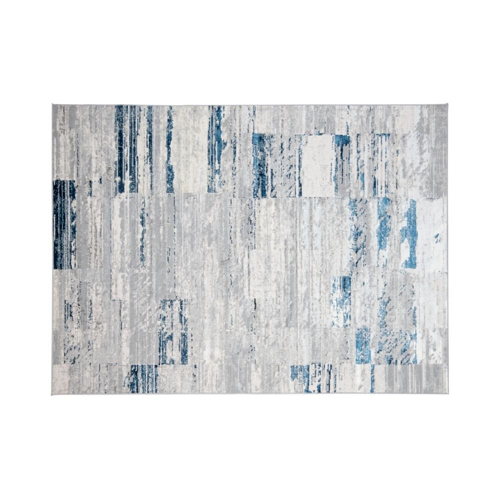 TAPETE LAVIN DENIZ U7015 | Tapete Decorativo para Recepción Hotel Hogar Departamento Sala | GRIS CREMA AZUL | Varias Medidas | Rectangular | Interior - U7015-60 x 90 - LAVIN - NOGAL BEAT - Tapetes