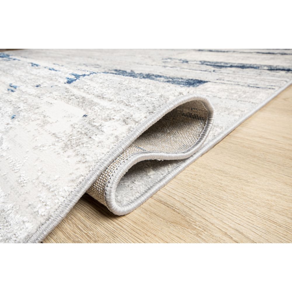 TAPETE LAVIN DENIZ U7015 | Tapete Decorativo para Recepción Hotel Hogar Departamento Sala | GRIS CREMA AZUL | Varias Medidas | Rectangular | Interior - U7015-60 x 90 - LAVIN - NOGAL BEAT - Tapetes