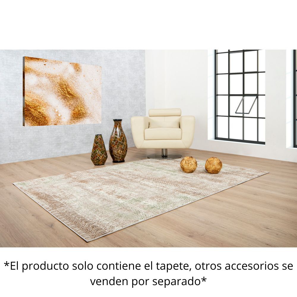 TAPETE LAVIN DENIZ U7016 | Tapete Decorativo para Recepción Hotel Hogar Departamento Sala | CREMA VERDE | Varias Medidas | Rectangular | Interior - U7016-60 x 90 - LAVIN - NOGAL BEAT - Tapetes