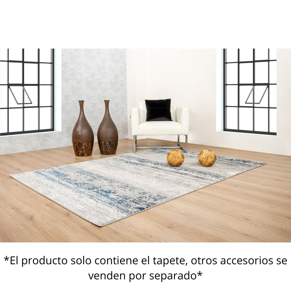 TAPETE LAVIN DENIZ U7018 | Tapete Decorativo para Recepción Hotel Hogar Departamento Sala | GRIS CREMA AZUL | Varias Medidas | Rectangular | Interior - U7018-60 x 90 - LAVIN - NOGAL BEAT - Tapetes
