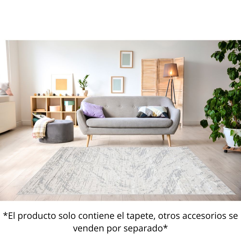 TAPETE LAVIN DENIZ U7019 | Tapete Decorativo para Recepción Hotel Hogar Departamento Sala | GRIS GRIS | Varias Medidas | Rectangular | Interior - U7019-60 x 90 - LAVIN - NOGAL BEAT - Tapetes