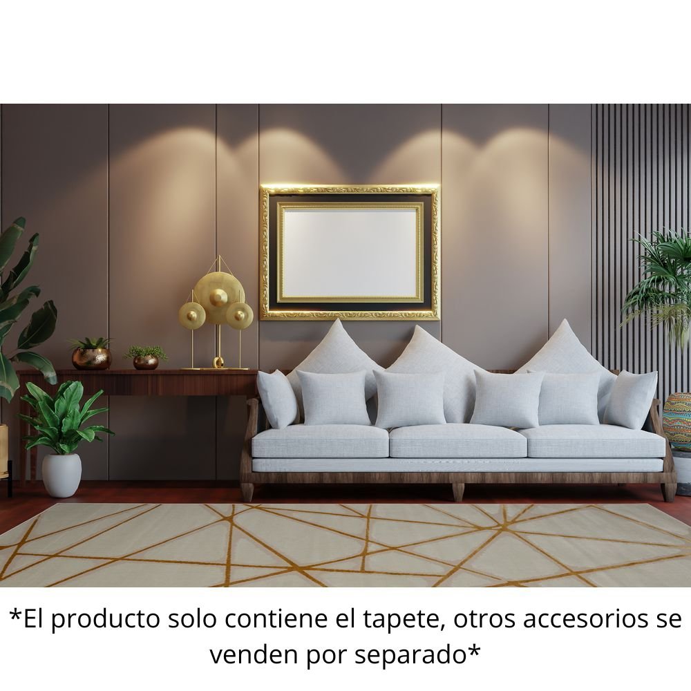 TAPETE LAVIN ELIF U6029 | Tapete Decorativo para Recepción Hotel Hogar Departamento Sala | ORO TAUPE | Varias Medidas | Rectangular | Interior - U6029-60 x 90 - LAVIN - NOGAL BEAT - Tapetes