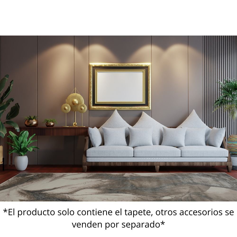 TAPETE LAVIN ELIF U6033 | Tapete Decorativo para Recepción Hotel Hogar Departamento Sala | PLATA TAUPE | Varias Medidas | Rectangular | Interior - U6033-60 x 90 - LAVIN - NOGAL BEAT - Tapetes