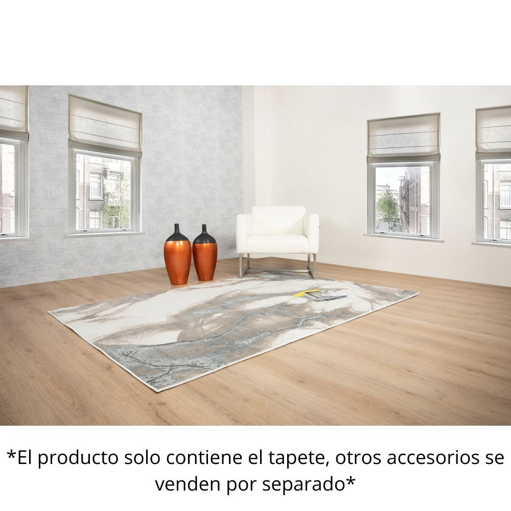 TAPETE LAVIN ELIF U6033 | Tapete Decorativo para Recepción Hotel Hogar Departamento Sala | PLATA TAUPE | Varias Medidas | Rectangular | Interior - U6033-60 x 90 - LAVIN - NOGAL BEAT - Tapetes