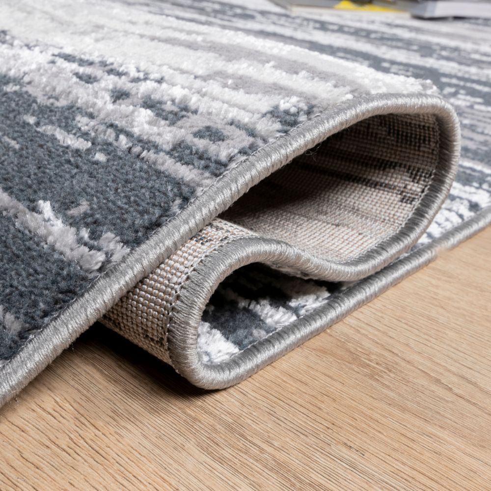 TAPETE LAVIN JASMINE U5016 | Tapete Decorativo para Recepción Hotel Hogar Departamento Sala | GRIS NEGRO | Varias Medidas | Rectangular | Interior - U5016-60 x 90 - LAVIN - NOGAL BEAT - Tapetes