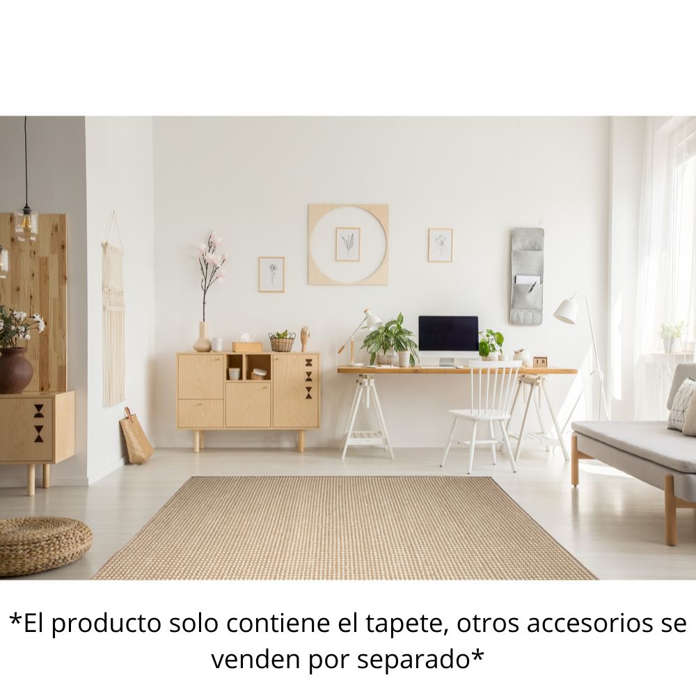 TAPETE LAVIN LATUR N8006 | Tapete Decorativo para Recepción Hotel Hogar Departamento Sala | BEIGE YUTE | Varias Medidas | Rectangular | Interior - N8006-60 x 90 - LAVIN - NOGAL BEAT - Tapetes