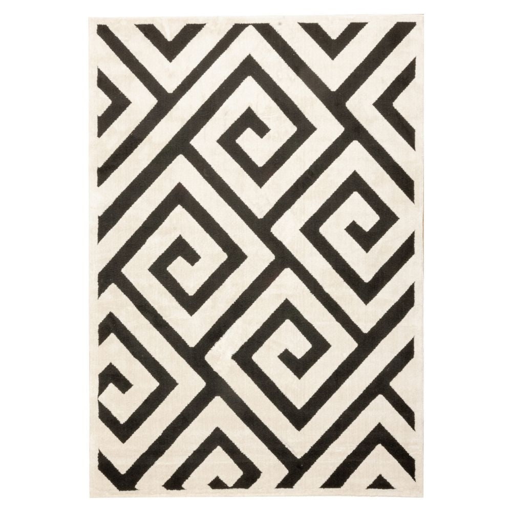 TAPETE LAVIN OPTIKA T9042 | Tapete Decorativo para Recepción Hotel Hogar Departamento Sala | CREMA NEGRO | Varias Medidas | Rectangular | Interior - T9042-60 x 90 - LAVIN - NOGAL BEAT - Tapetes