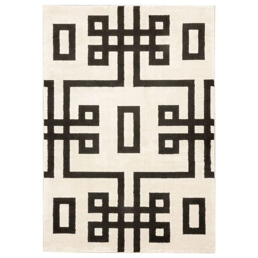 TAPETE LAVIN OPTIKA T9049 | Tapete Decorativo para Recepción Hotel Hogar Departamento Sala | CREMA NEGRO | Varias Medidas | Rectangular | Interior - T9049-60 x 90 - LAVIN - NOGAL BEAT - Tapetes