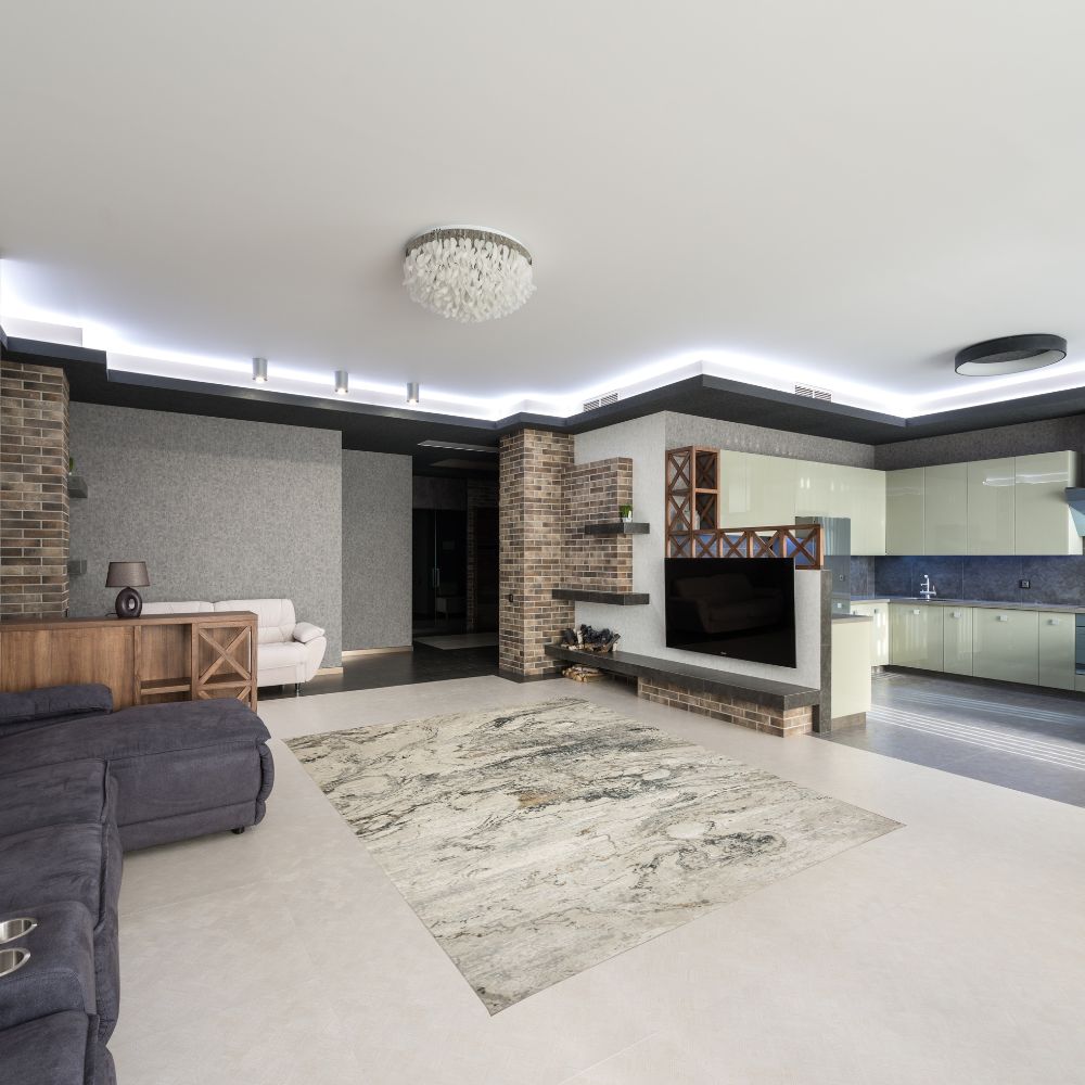 TAPETE LAVIN RENNES U2054 | Tapete Decorativo para Recepción Hotel Hogar Departamento Sala | GRIS CREMA ORO | Varias Medidas | Rectangular | Interior - U2054-60 x 90 - LAVIN - NOGAL BEAT - Tapetes