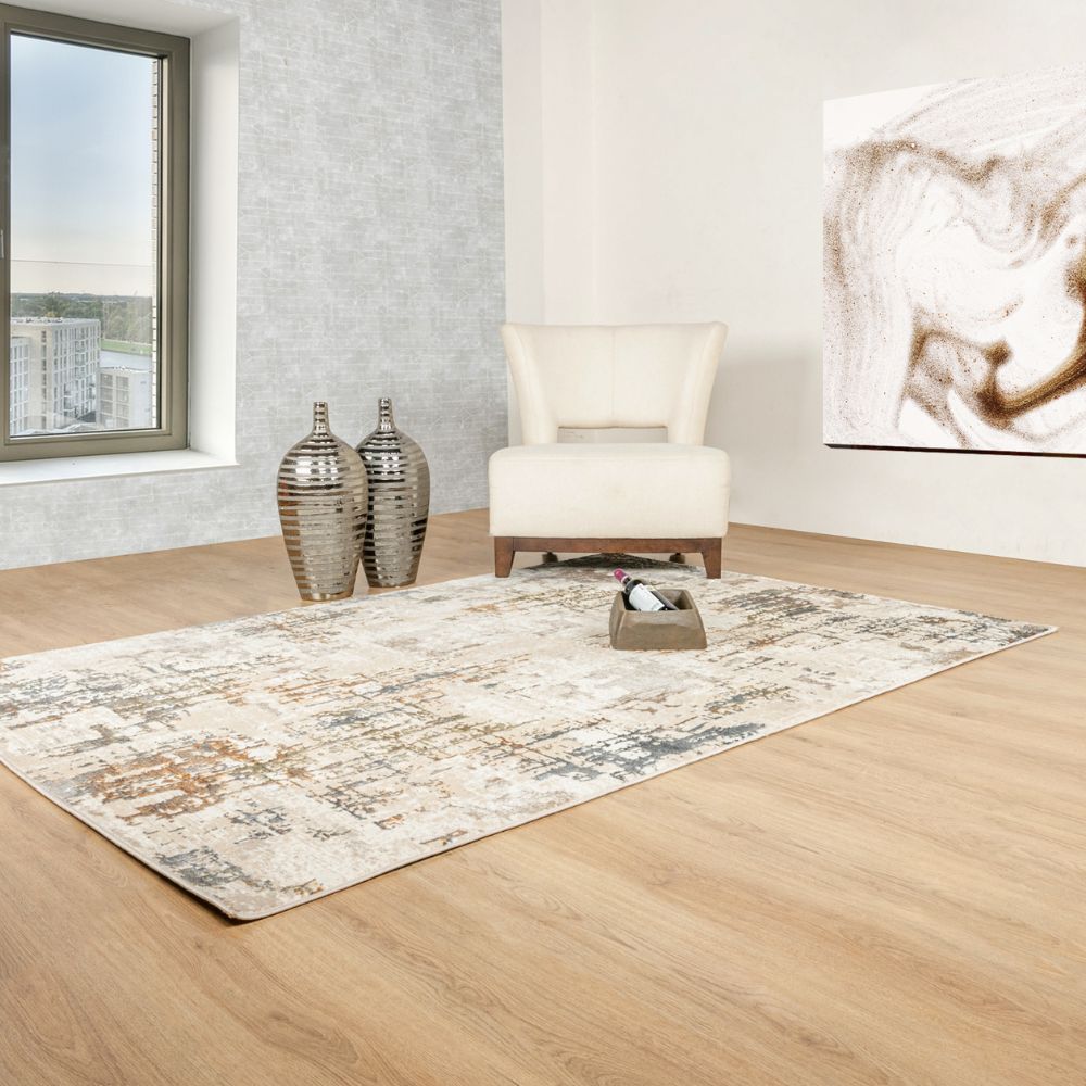 TAPETE LAVIN SALIM T4048 | Tapete Decorativo para Recepción Hotel Hogar Departamento Sala | GRIS ORO | Varias Medidas | Rectangular y Circular | Interior - T4048-60 x 90 - LAVIN - NOGAL BEAT - Tapetes