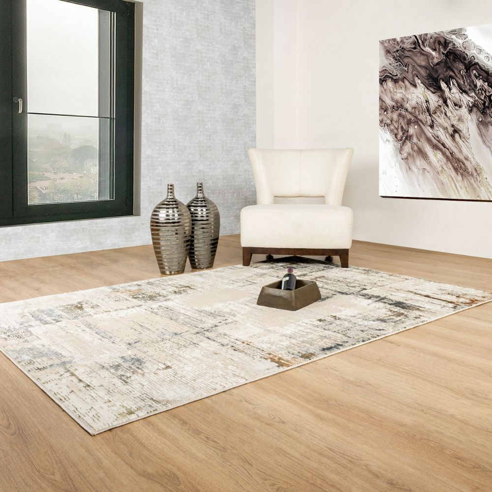 TAPETE LAVIN SALIM T4048 | Tapete Decorativo para Recepción Hotel Hogar Departamento Sala | GRIS ORO | Varias Medidas | Rectangular y Circular | Interior - T4048-60 x 90 - LAVIN - NOGAL BEAT - Tapetes