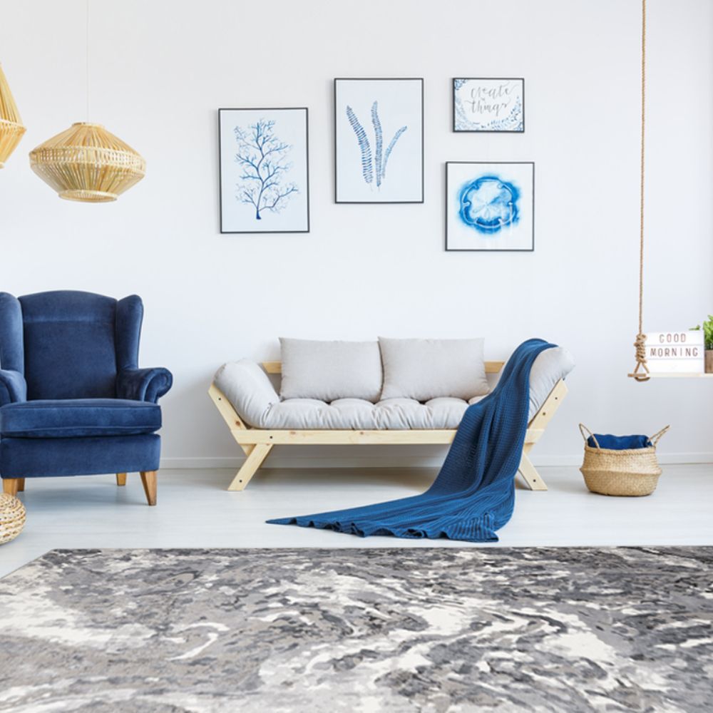 TAPETE LAVIN SAMIRA U5001 | Tapete Decorativo para Recepción Hotel Hogar Departamento Sala | GRIS PLATA | Varias Medidas | Rectangular | Interior - U5001-60 x 90 - LAVIN - NOGAL BEAT - Tapetes