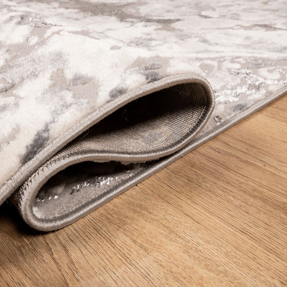 TAPETE LAVIN SAMIRA U5007 | Tapete Decorativo para Recepción Hotel Hogar Departamento Sala | GRIS PLATA | Varias Medidas | Rectangular | Interior - U5007-60 x 90 - LAVIN - NOGAL BEAT - Tapetes