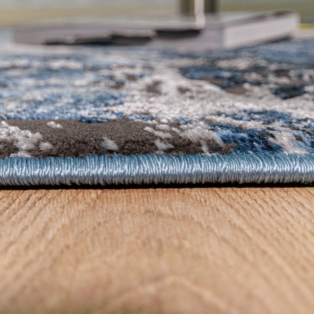 TAPETE LAVIN SIRIT T5128 | Tapete Decorativo para Recepción Hotel Hogar Departamento Sala | GRIS AZUL | Varias Medidas | Rectangular | Interior - T5128-60 x 90 - LAVIN - NOGAL BEAT - Tapetes